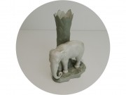 Статуэтка, вазочка, ваза "Слон" Бисквит Вербилки? Гарднер? №13452