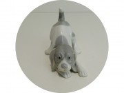 Фигура, статуэтка старинная "Собака" Фарфор ГДР? №13457