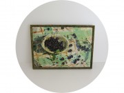 Картина старинная "Вишня" Масло Мороз 1981 год №13507