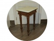 Стол, столик самоварный старинный Дуб Мрамор №13561