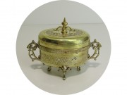 Шкатулка старинная, сахарница Путти Фраже "Fraget" Варшава 19 век №13566