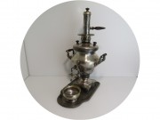 Самовар угольный с набором и трубой Фраже "Fraget" Варшава 19 век №1911