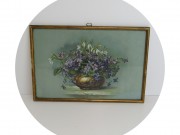Литография старинная "Цветы" Натюрморт Таллин Начало 20 века №13652