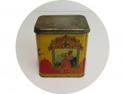 Чайница, банка старинная, шкатулка жестяная СССР №13690