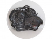 Панно, визитница "Девушка" Модерн WMF №13738