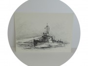 Гравюра Флот ГДР 1981 год №13941